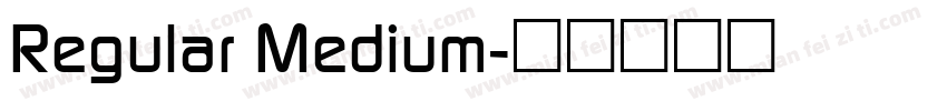 Regular Medium字体转换